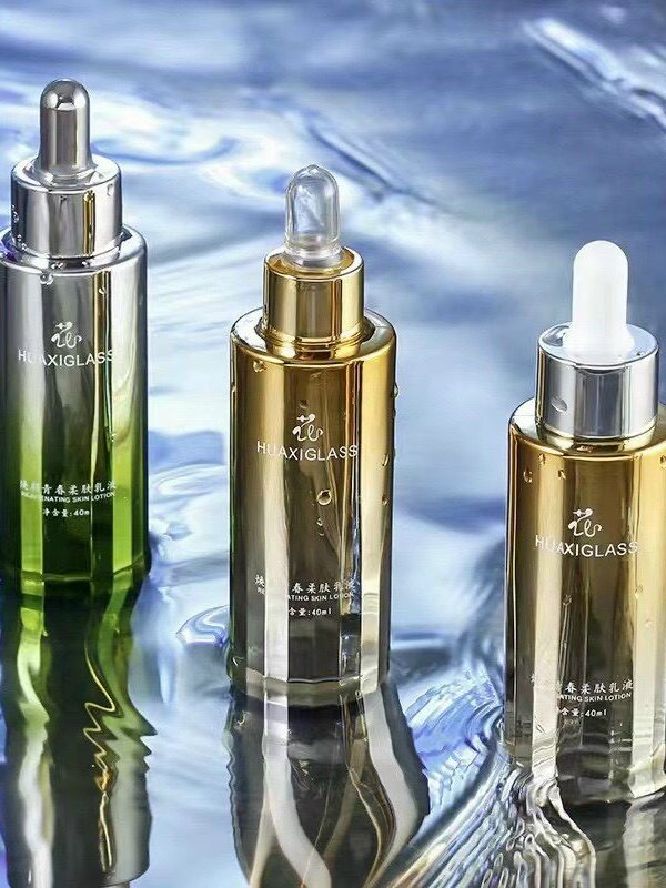 Chai tinh chất dáng đa giác mạ Metallic Luxury