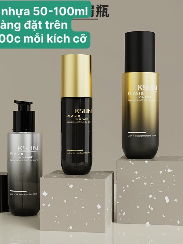 Chai nhựa 50-100ml dáng bầu đáy phối màu Metallic