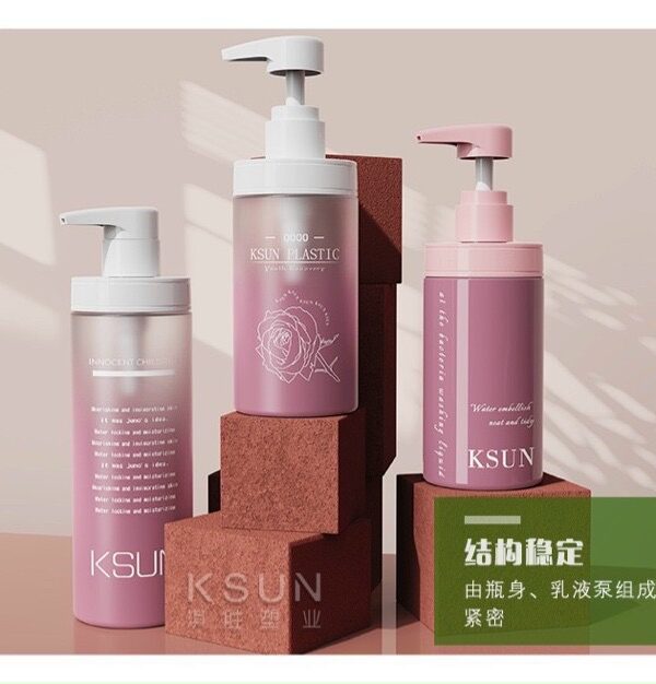 Chai gradient hồng mờ loang màu