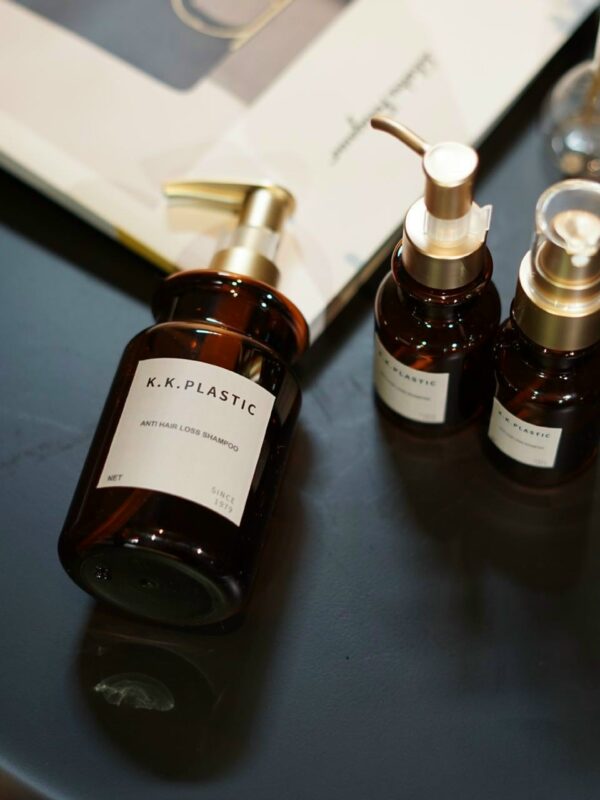 Chai dáng lọ apothecary nâu hổ phách